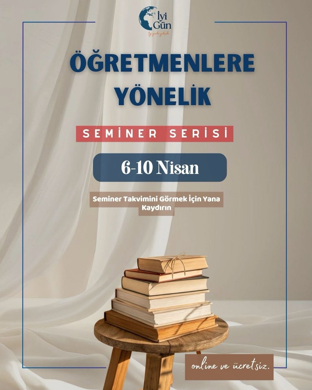 Yepyeni bir seminer serisi ile karşınızdayız 🦋

Seminer serimize katılmak için yapmanız gerekenler :
- Bizi takip etmek
- Bu gönderiyi beğenmek
- Yorumlarda üç arkadaşınızı etiketlemek
- Profilimizdeki başvuru formunu doldurmak

● Formun sonunda bulunan whatsapp grubuna katılmanız gerekmektedir🌷